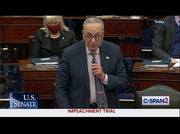 Senate Majority Leader Schumer Provides Brief Update on Day 2 of Impeachment Trial : CSPAN2 : February 11, 2021 12:55am-12:57am EST